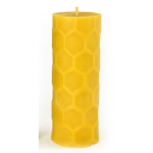 2x6 hexagon pillar Bees wax candle
