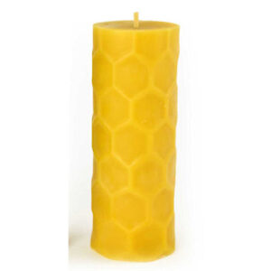 2x6 hexagon pillar Bees wax candle