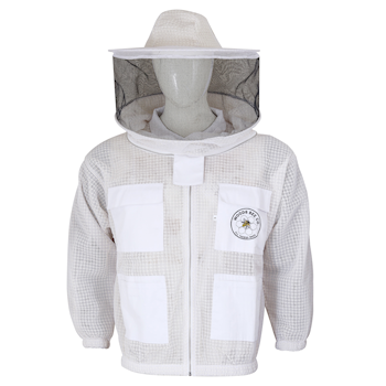 Three Layer Mesh Jacket, White - Image 4